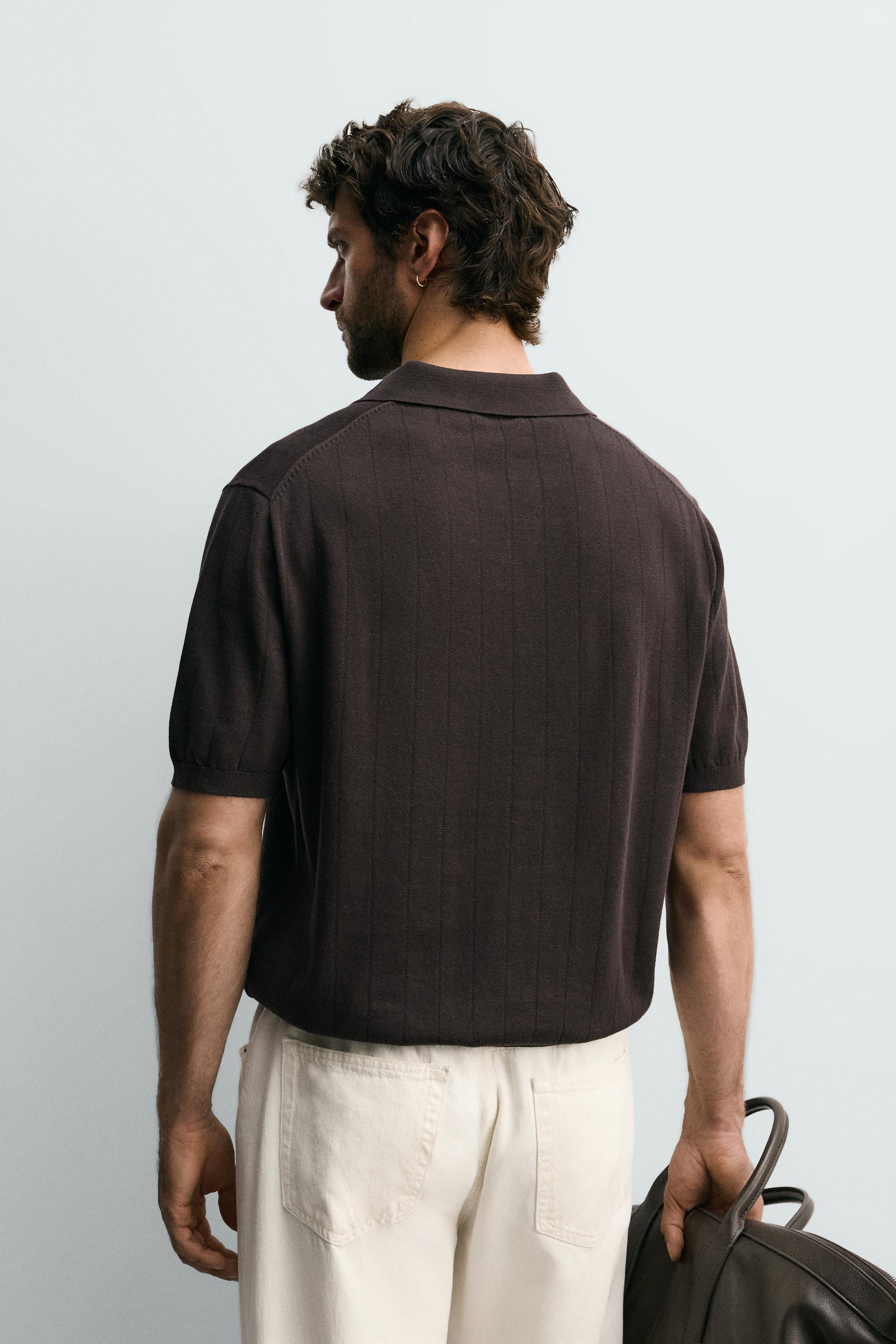 POLO EN MAILLE CANNELÉE REGULAR FIT